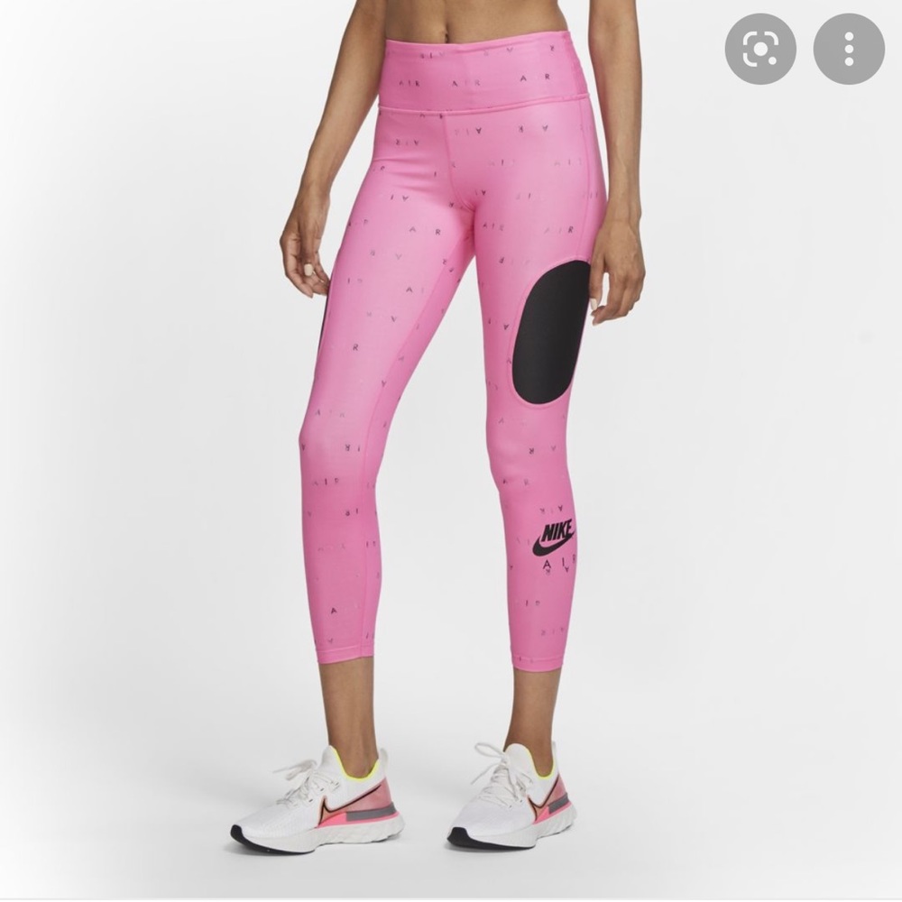 Nike air pinkcicle/ black / pink legging and running set, size small